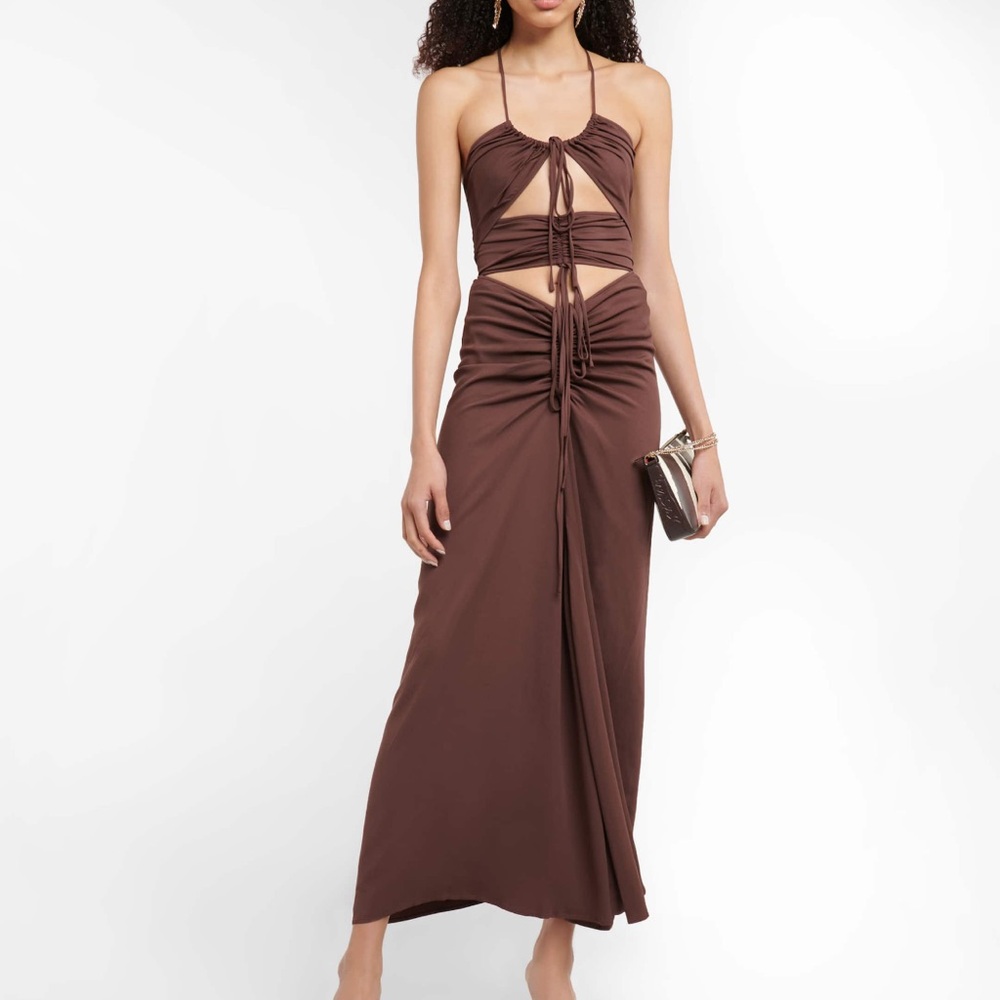 CHRISTOPHER ESBER Halter Cutout Dress